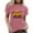 Pink, variant on HUITKMM Cotton Tshirt Women Casual Women's T Shirts Short Sleeve Crew Neck Graphic Print Casual Wear for Everyday Comfort and Style 1121