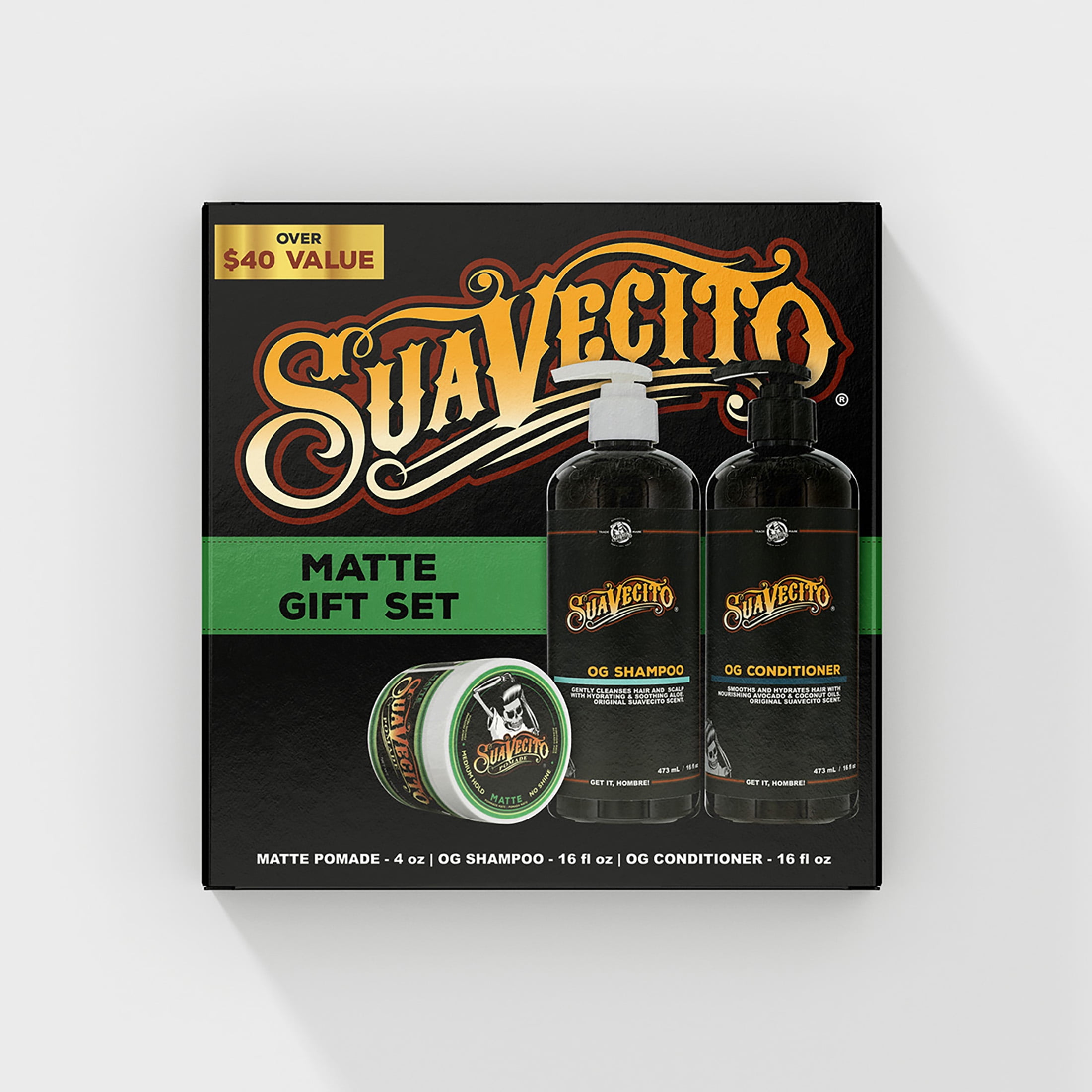 Suavecito Firme Hair Care Gift Set, for All Hair Types, Firme