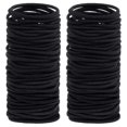 thumbnail image 1 of Xiao Hua 100 piezas de cordón para el cabello negro, adecuado para bandas para el cabello gruesas y rizadas no metálicas, 4 mm, 1 of 3