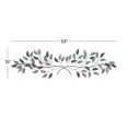 thumbnail image 4 of DecMode Blue Metal Leaf Wall Decor with Gold Accents, 4 of 13