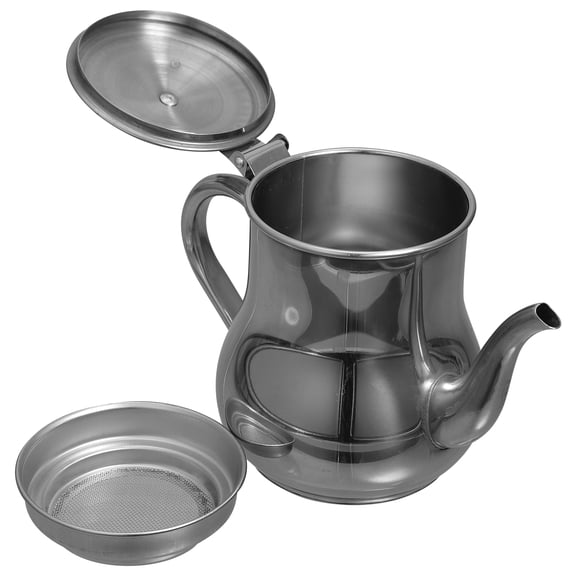 Stainless Steel Oil Pot Filter Container Vinegar Bottle Kitchen Strainer Grease Can Bacon Gravy