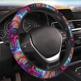 thumbnail image 5 of Disketp Cute Bulldogs Apply Elastic Microfiber Steering Wheel Cover for Truck,SUV,Cars,Universal 15 inch,Anti-Slip, 5 of 6