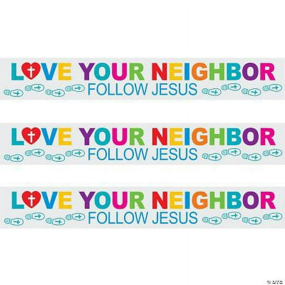 Love Your Neighbor Religious Party Tape, Birthday, Party Decor, 1 Piece