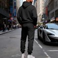 thumbnail image 6 of MLQIDK Mens Sweatsuits 2 Piece Set Athletic Workout Gym Fleece Hoodie and Cargo Sweatpants Big and Tall Winter Casual Sweatsuits Jogging Sweat Suits Lounge Outfit White XL, 6 of 6