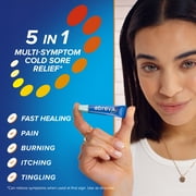 Abreva Docosanol Cold Sore and Fever Blister Treatment Cream Tube, 2 G, 2 Pack