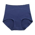 thumbnail image 2 of Panties for Women,High Waisted Panties Full Coverage Soft Comfortable Postpartum Plus Size Briefs Everyday Wear,Womens Underwear,Dark Blue,2XL, 2 of 4