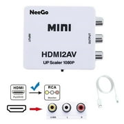 HD Video Converter Adapter Box Converts Full 1080p HDMI Signals to Standard Analog CVBS Adjusting the Resolution of Digital Signals Supporting DVI System