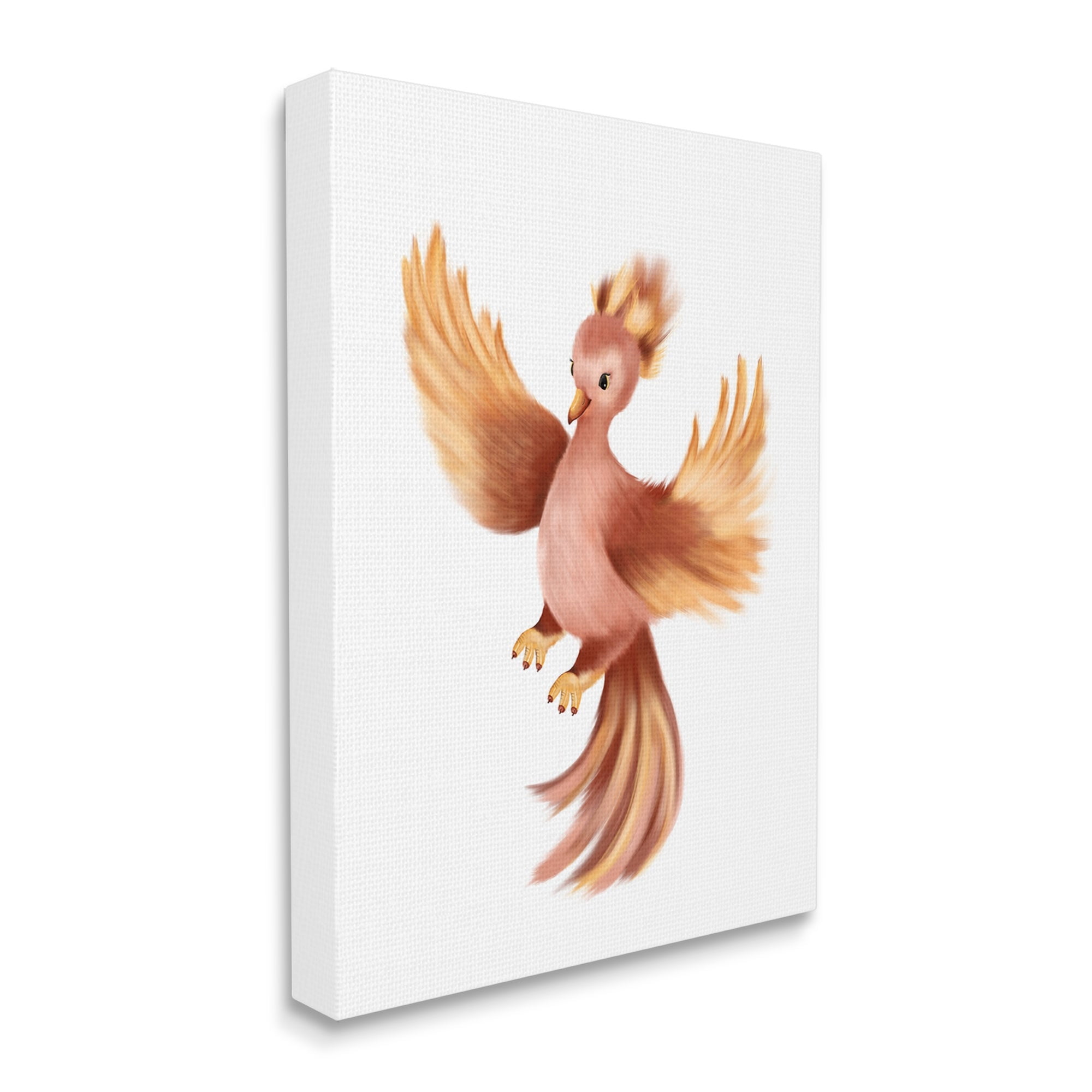 Stupell Industries Flying Phoenix Bird Mythology Fantasy Creature Illustration Painting Gallery Wrapped Canvas Print Wall Art, Design by Studio Q