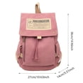 thumbnail image 2 of 1pc Simple Solid Color Flap Backpack, Canvas College School Student Backpack, Unisex Travel Backpack For Men & Women Laptop Bag, 2 of 5