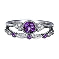 thumbnail image 1 of Anillo HUOGUO Fashion Diamond Couple, juego de 2 piezas, tamaños 5 a 10, 1 of 2
