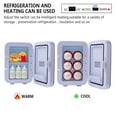 thumbnail image 6 of Compact Refrigerator, DFITO 6 Liter Cooler/Warmer Small Fridge, Personal Refrigerator for Car, Home, Office, Dorm, and Outdoor, AC/DC Compact Thermoelectric System,Gray, GJ188, 6 of 17