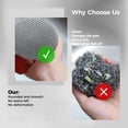 thumbnail image 4 of Chainmail Scrubber Cleaning Brush Stainless Steel Dense Mesh Scraper Dish Cleaner with Anti-slip Silicone Handle Metal for Cookware, Kitchen Accessory, 4 of 7