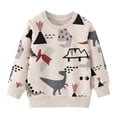 thumbnail image 2 of larppty Toddler Boys Sweatshirts Long Sleeve Pullover Girls Crewneck Tops Cartoon Sport Shirts for Kids (Grey,5-6 Years), 2 of 7