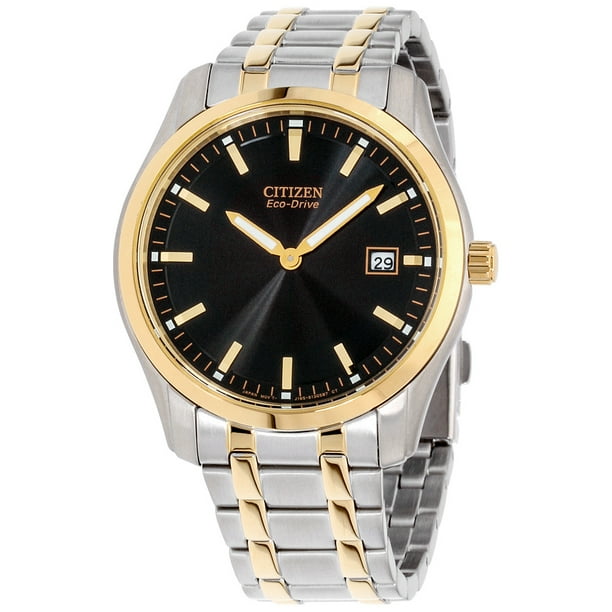 CITIZEN - Citizen Eco-Drive Black Dial Two-tone Men's Watch AU1044-58E - Walmart.com - Walmart.com