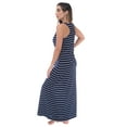 thumbnail image 2 of Just Love Racer Back Solid Tank Dress with Bungee (Navy White Pencil Stripe, X-Large), 2 of 3