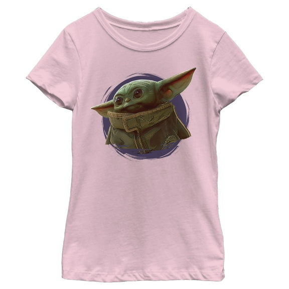 Girl's Star Wars: The Mandalorian The Child Circle Halo Graphic Tee Light Pink X Large