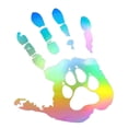 thumbnail image 2 of Meitianfacai Funny Handprints And Dog Sole Of The Foot Vinyl Cars.Auto Parts Sticker, 2 of 5