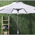 thumbnail image 5 of SAFAVIEH Herla 11' Auto Tilt Market Round Patio Umbrella, White, 5 of 6