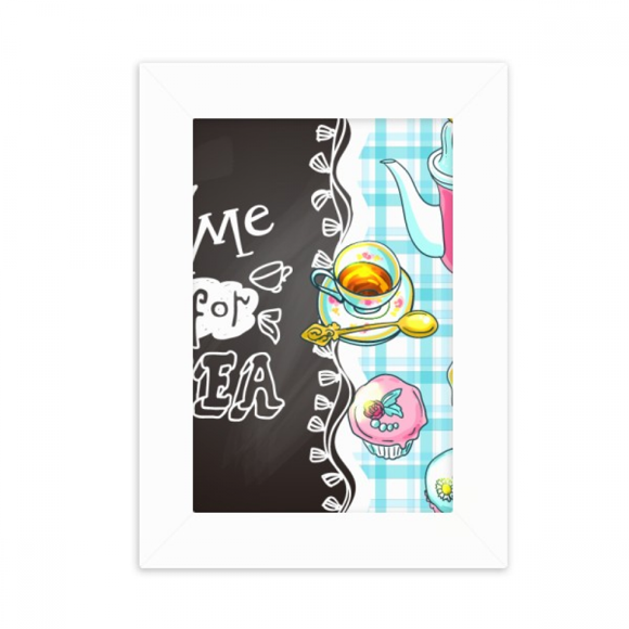 Time for tea Cupcake Teaport France Desktop Photo Frame Picture Display Decoration Art Painting