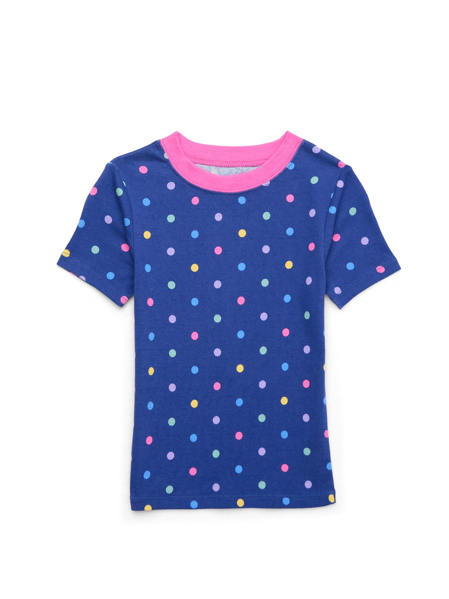 Wonder Nation Girls Short Sleeve Top, Pants and Shorts Pajama Sleep Set, 3-Piece, Sizes 4-10