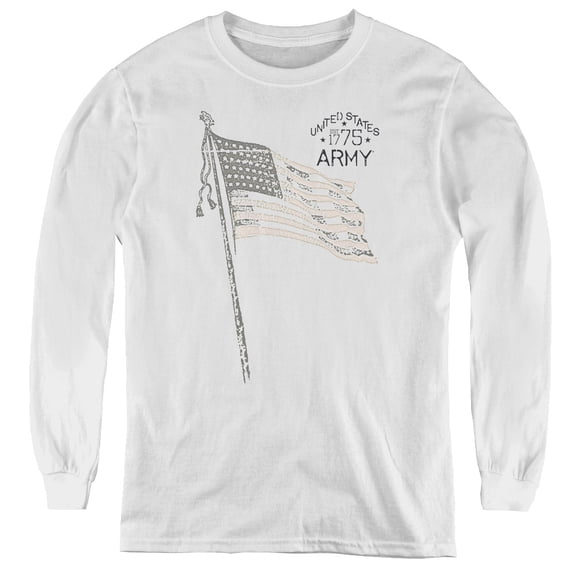 Army Tristar Youth Long Sleeve T-Shirt Tee White