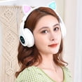 thumbnail image 6 of B39 Over Ear Music Headset Cat Ear Glowing Headphone Foldable Wireless BT5.0 Earphone Hands-free, 6 of 7