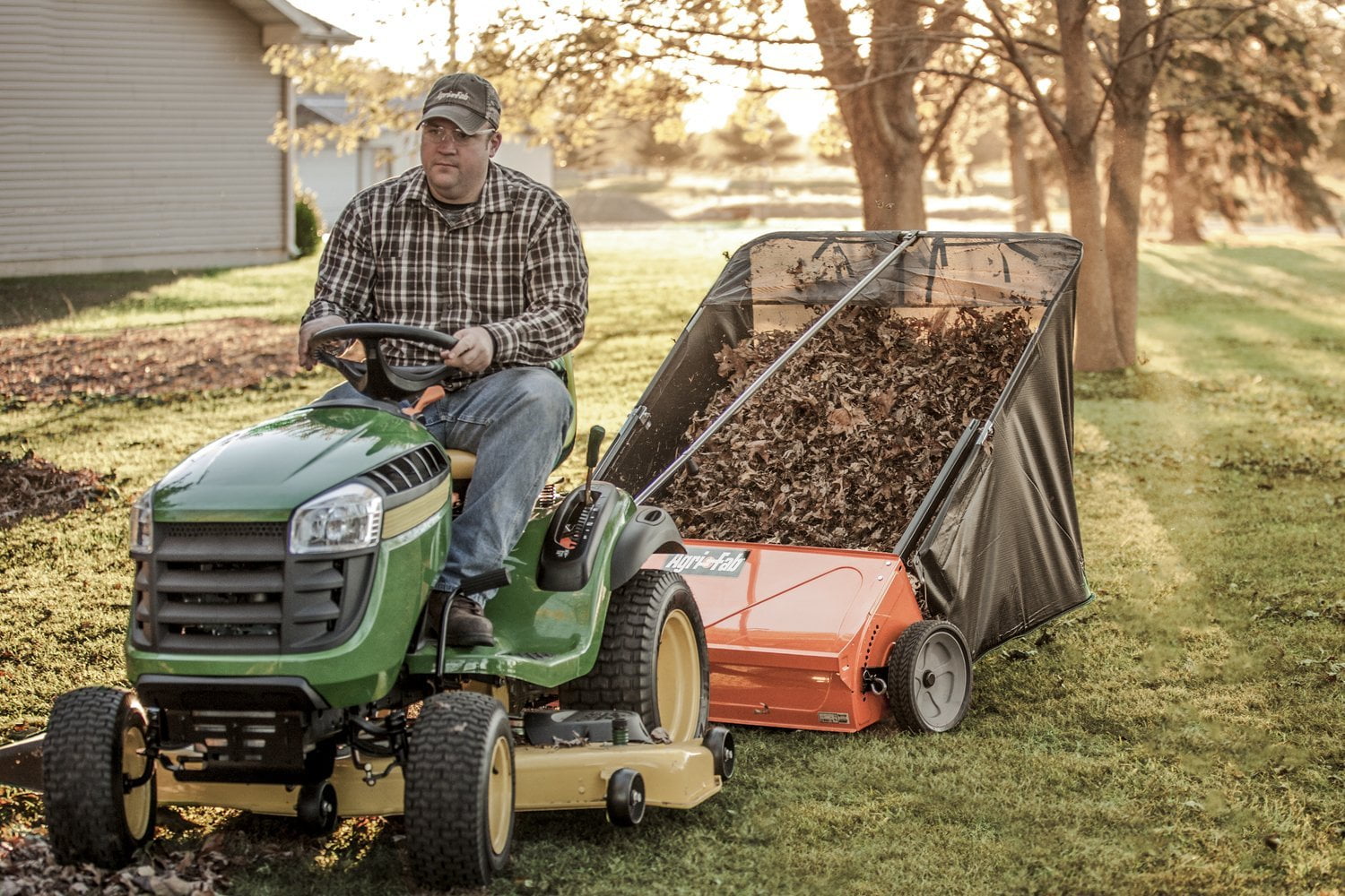 Agri-Fab Tow-Behind Lawn Sweeper 45-0492 - 44 In. Width, 25 Cu. Ft. Capacity, Adjustable Brush