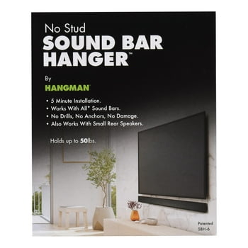Hangman No-Stud Sound Bar Hanger, SBH-6, Soundbar 