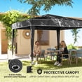 thumbnail image 5 of Outsunny 10 x 10 ft Pop Up Canopy Tent with Sidewalls, UPF50+ Outdoor Portable Instant Canopy Shelter with Carry Bag, Sandbags, Black, 5 of 9