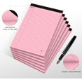 thumbnail image 4 of 6pcs Small Note Pads, Pink Notepads 5x8 College Ruled Notebook, Writing Pads 5 x 8, Legal Pads, Memo Pad Paper Perforate Narrow Ruled Notebooks for Work, School, Office,30 Sheets/Pack, 4 of 7