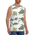 thumbnail image 2 of Haiem Men's Cute Turtle Print Tank Tops Summer Sleeveless Cut Off Workout T-Shirts Fitness Vest Athletic Undershirts-3X-Large, 2 of 8