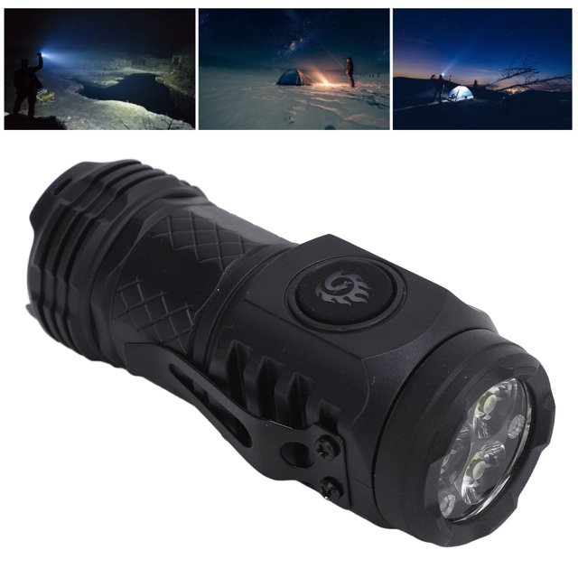 Mini 3 LED Flashlight, Portable Multiple Lighting Modes Rechargeable Super Bright Flashlights for Outdoor Camping Hiking