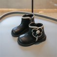 thumbnail image 4 of Bnwani Girls Boots Ankle PU Leather Fleece Lined Warm Soft Floral Soft-Soled Booties 15m-11 Years, 4 of 9