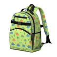 thumbnail image 2 of Green Dinosaurs Cacti Hearts Cute School Backpack Bag for School with Padded Back and Adjustable Shoulder Straps 15.25"x11.5"x5.25", 2 of 5