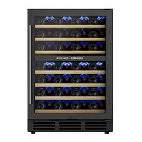 EUHOMY 5 Cu.Ft Dual Zone Wine Cooler Refrigerator, Quiet Built-In or Freestanding Wine Fridge
