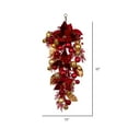 thumbnail image 3 of Vickerman 32" Artificial Red Poinsettia Deco Teardrop, 3 of 3