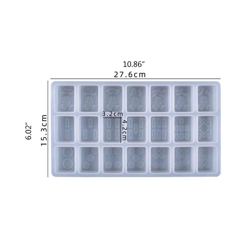WINDLAND Crystal Epoxy Resin Mold for Creative Mahjong Silicone Mould DIY Crafts Jewelry