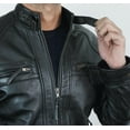 thumbnail image 2 of Men's Quilted Black Real Leather Jacket, 2 of 7