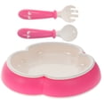 thumbnail image 1 of MasteelfCA 1 Set Baby Spoon Fork Suction Cup Bowl Kids Eating Training Utensils Baby Tableware, 1 of 7