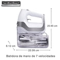 thumbnail image 2 of Batidora de Mano Profesional Hamilton Beach 7 Velocidades y Función QuickBurst con Batidor y Ganchos para Masa Blanco, 2 of 9
