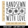 thumbnail image 2 of Handsewn with Love Flower Quilt Blocks Sewing Crafts Square Rubber Stamp Stamping Scrapbooking Crafting - Large 2.75in, 2 of 7