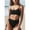 Black, variant on one Piece Swimsuits for Women,Scoop Neck Cut Out Front Lace Up Back High Cut Monokini Swimsuit