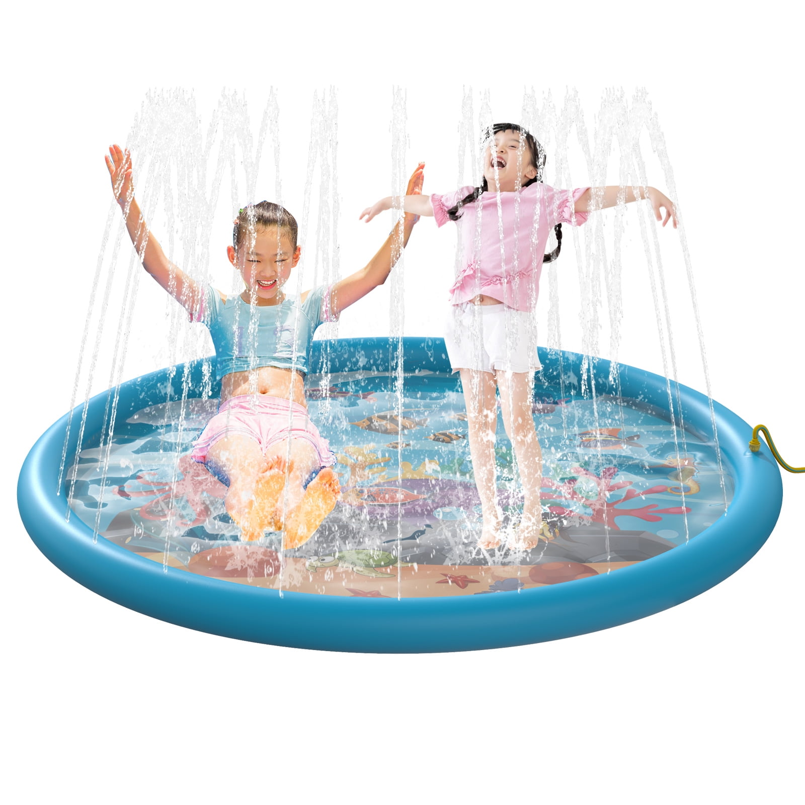 170cm Inflatable Sprinkler Splash Pad Play Mat Water Toys Swimming Pool for Kids 