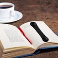 thumbnail image 3 of Weighted Bookmarks, Book Weight Holder, Heavy Genuine Leather Book, Open Paperback Textbook Reading, Weight Page Holder, Cookbook Bookmarks for Paper Cookbooks Music Books, 9.45x2.17in, Black, 3 of 7