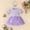 Purple, variant on Dress Cute Pattern Embroider Tulle Romper Short Sleeve Bodysuit Baby Girl Gift Baby Girl Outfits for Baby Girl 6-9 Months