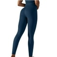 thumbnail image 2 of Yoga Pants Women Seamless Knitted Butt High Waist Tight Yoga Pants For Exercise Running And Fitness Workout Leggings Navy M, 2 of 5