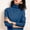 Blue, variant on Button Down Shirts For Women, Turtleneck Pullover Sweater, Slim Bottoming Style, Silk Wool, Suitable For Fall And Winter, Black S, Size S-3XL