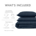 thumbnail image 6 of Regency Heights Twin/Twin XL Comforter Set, Boho 2-Piece Pintuck Stitching Dorm Bedding Set, Soft Washed Pleated Bed Sets with Pillow Sham Navy, 6 of 11