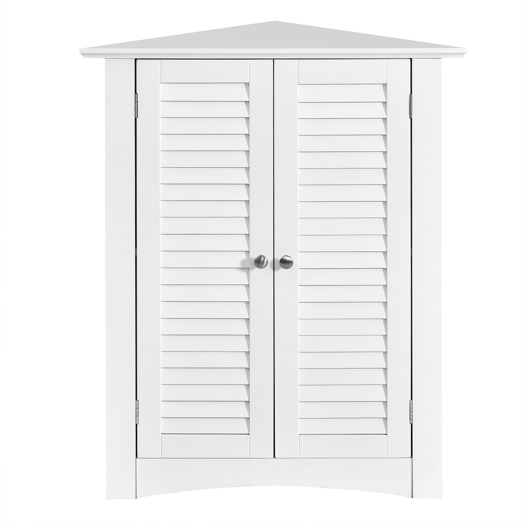 Costway Freestanding Corner Bathroom Storage Cabinet with