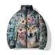 thumbnail image 4 of Abrigos de invierno para hombre con estampados de animales lindos y personalizados, parkas de tendencia de moda casuales y versátiles, chaquetas cómodas y cálidas para hombre, 4 of 5